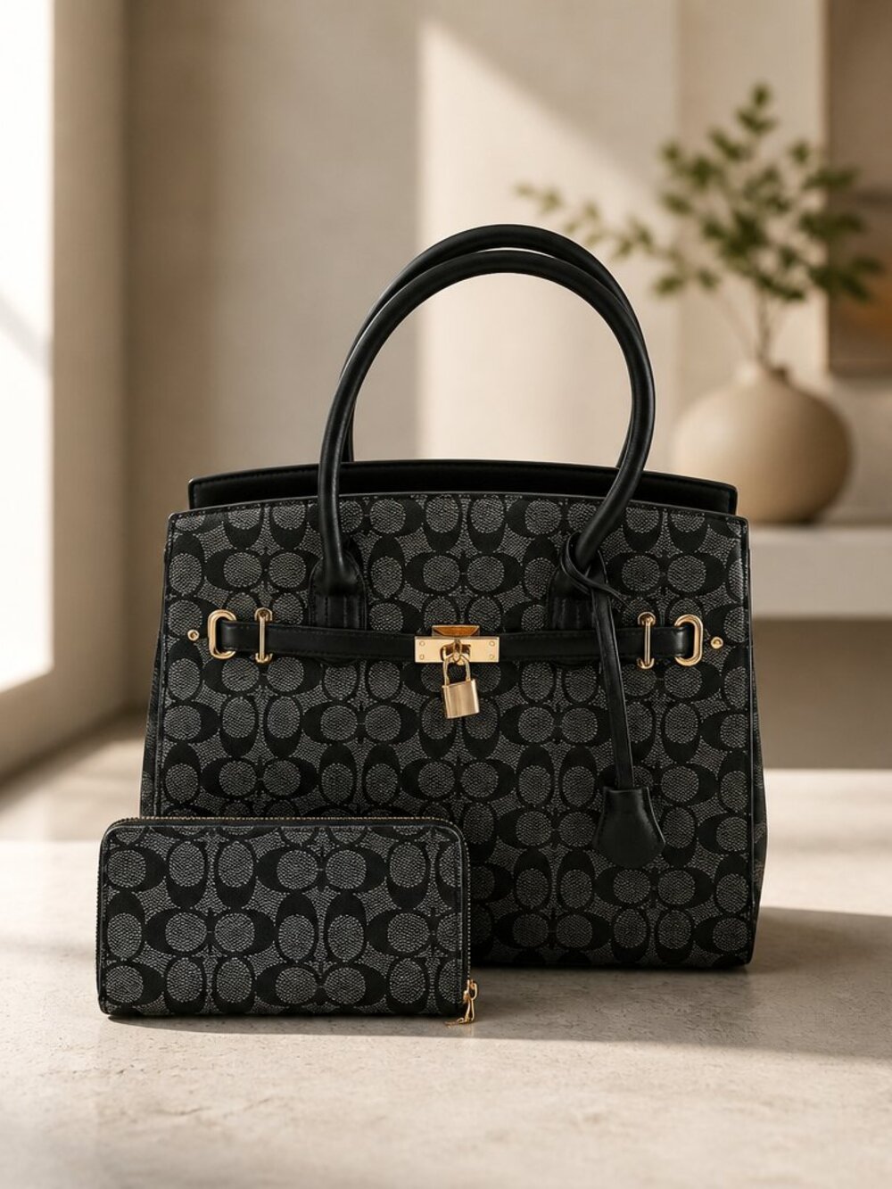 Fashion Handbag with matching wallet
